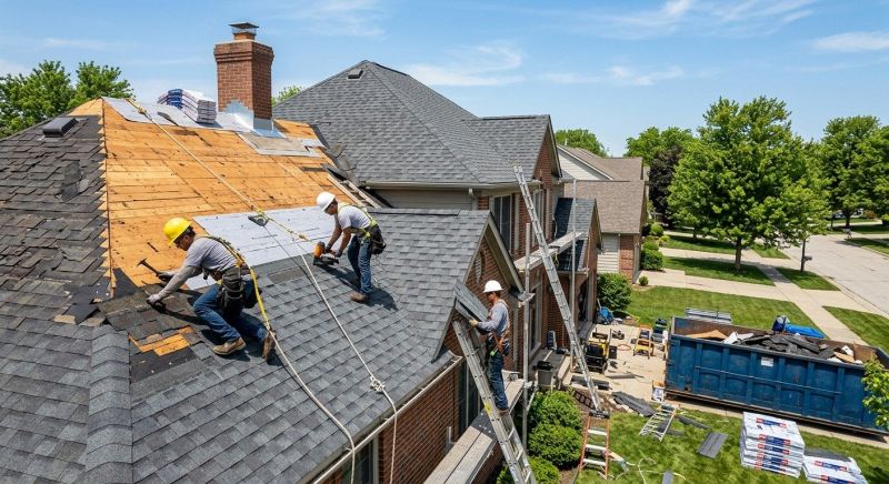 Damaged Roof Replacement in Warwick, RI